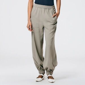 Tibi Chalky Drape Plashet Jogger - Mink Grey